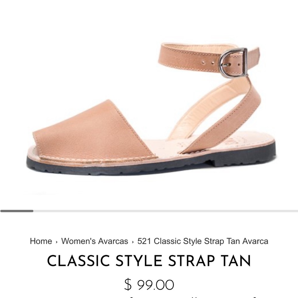 Pons Avarcas Classic Style with Strap in Tan